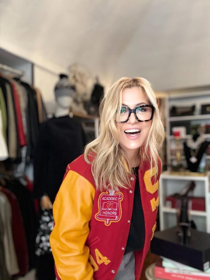 Vittoria smiling in the boutique