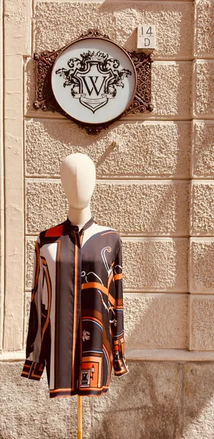 Hermès — «Sellier et Chevaux» silk shirt