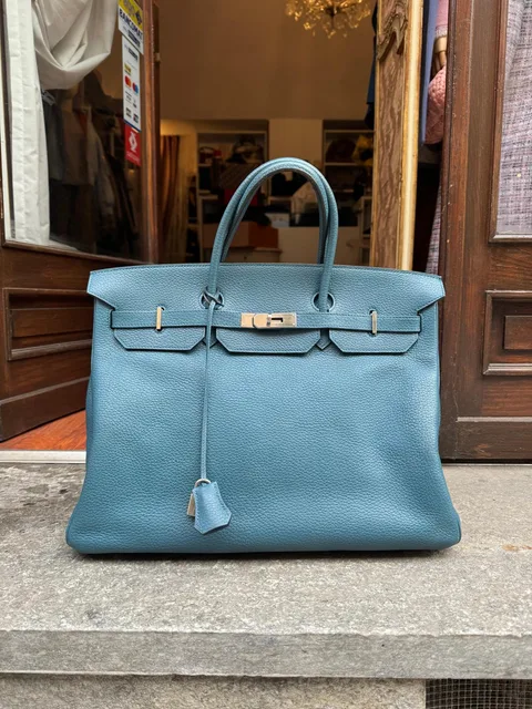 Hermès — Birkin 35 in Togo leather, Bleu Jean